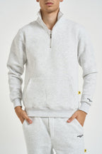 Felpa uomo mezza zip grigio mèlange FOLK GRIGIO NK SUPERCULTURE* 
