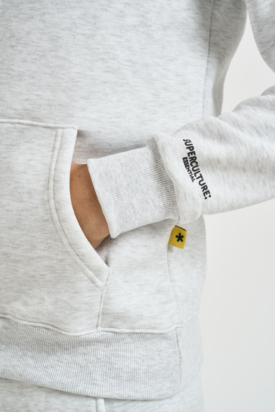 Felpa uomo mezza zip grigio mèlange FOLK GRIGIO NK SUPERCULTURE* 