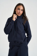 Felpa donna con cappuccio blu navy GRETA Z BLU SUPERCULTURE* 