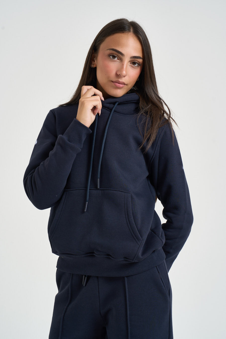 Felpa donna con cappuccio blu navy GRETA Z BLU SUPERCULTURE* 
