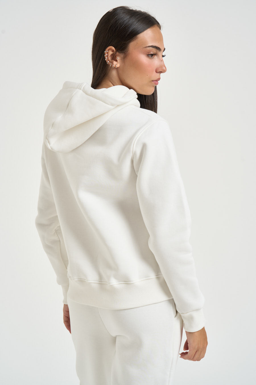 Felpa donna con cappuccio bianca GRETA Z OFF WHITE SUPERCULTURE* 