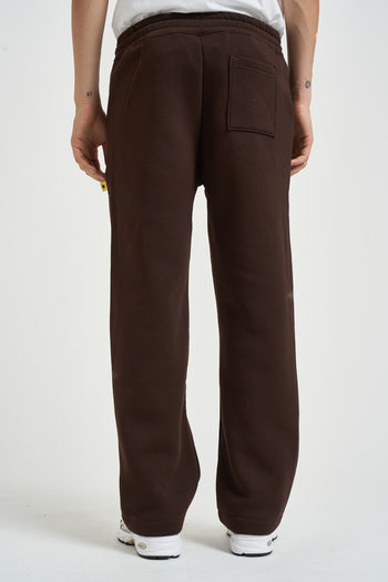Pantalone uomo tuta loose fit marrone - 3