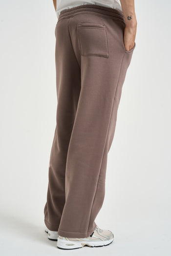 Pantalone uomo tuta loose fit taupe - 4
