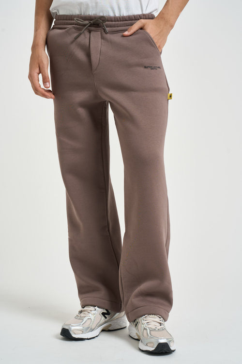 Pantalone uomo tuta loose fit taupe