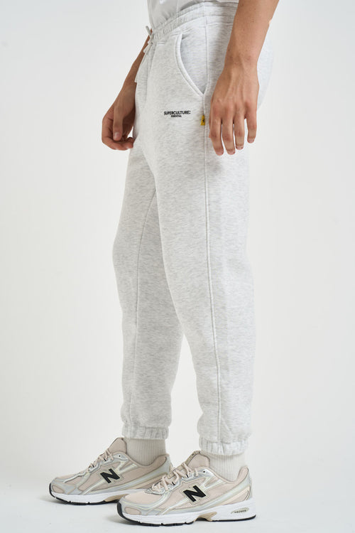 Pantalone uomo tuta jogger grigio mèlange - 2