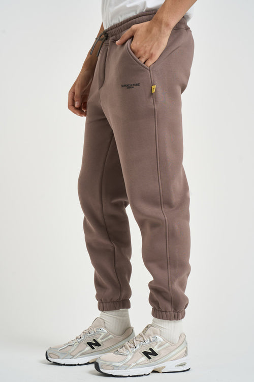 Pantalone uomo tuta jogger taupe - 2