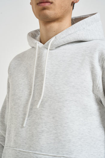 Felpa uomo con cappuccio grigio mèlange - 4