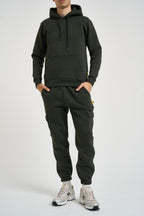 Felpa uomo con cappuccio verde JOYZ MILITARE SUPERCULTURE* 