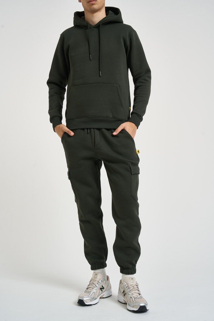 Felpa uomo con cappuccio verde JOYZ MILITARE SUPERCULTURE* 