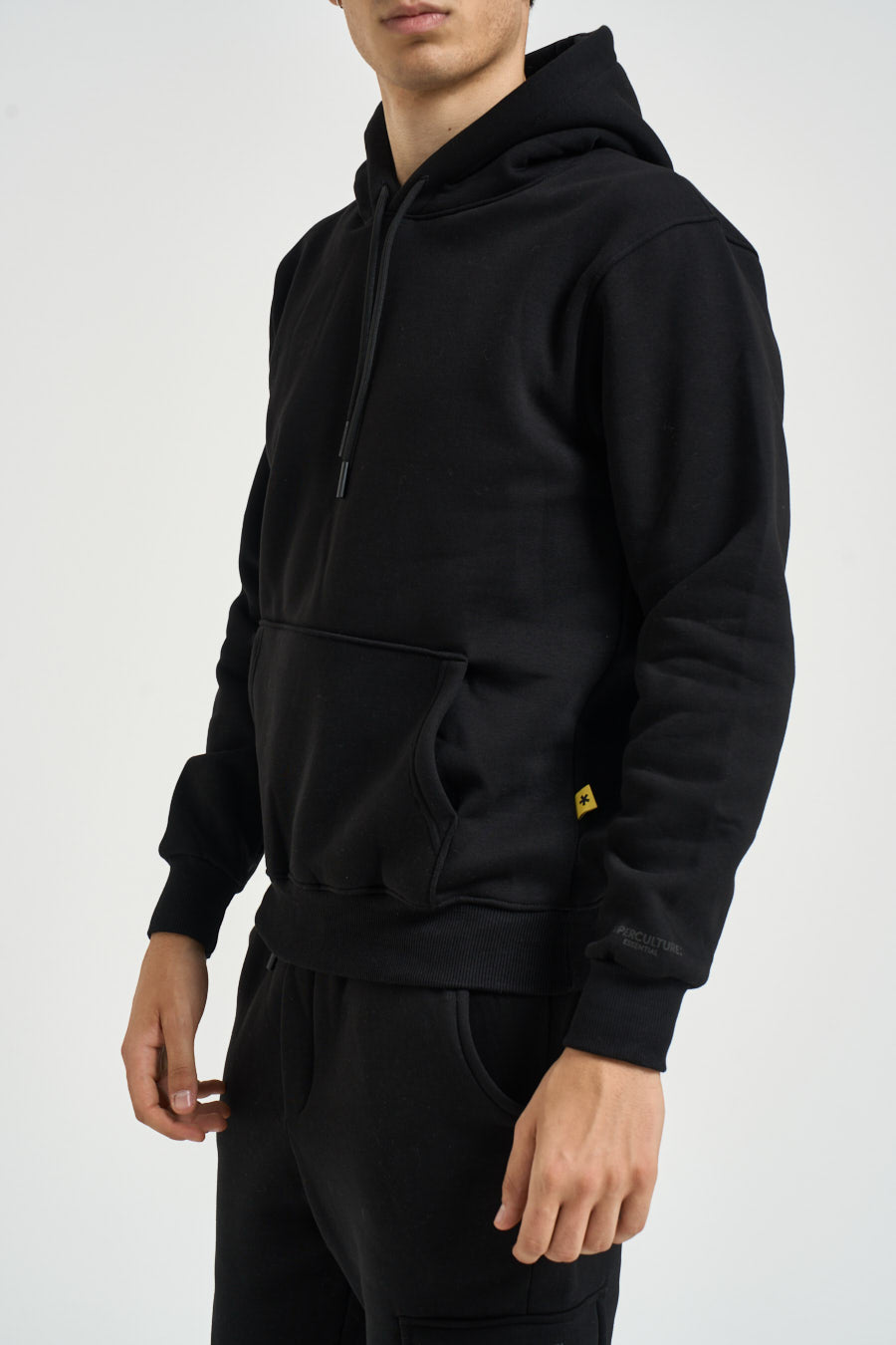 Felpa uomo con cappuccio nera JOYZ NERO SUPERCULTURE* 