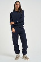Felpa donna girocollo blu navy NINAZ BLU SUPERCULTURE* 