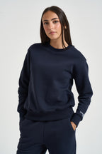 Felpa donna girocollo blu navy NINAZ BLU SUPERCULTURE* 