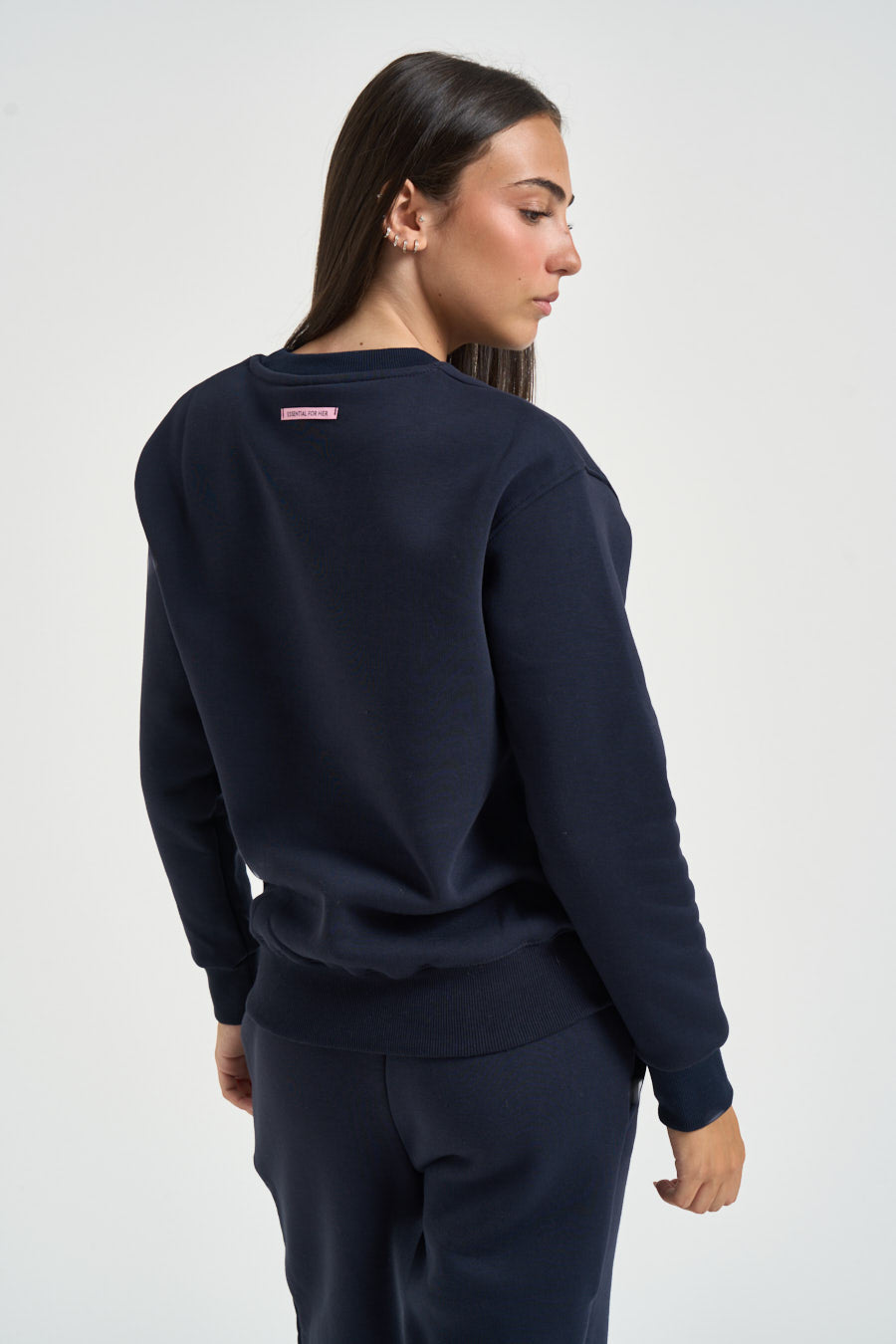 Felpa donna girocollo blu navy NINAZ BLU SUPERCULTURE* 