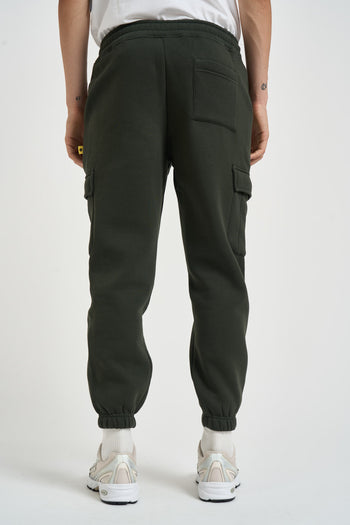 Pantalone uomo tuta jogger con tasche verde - 3