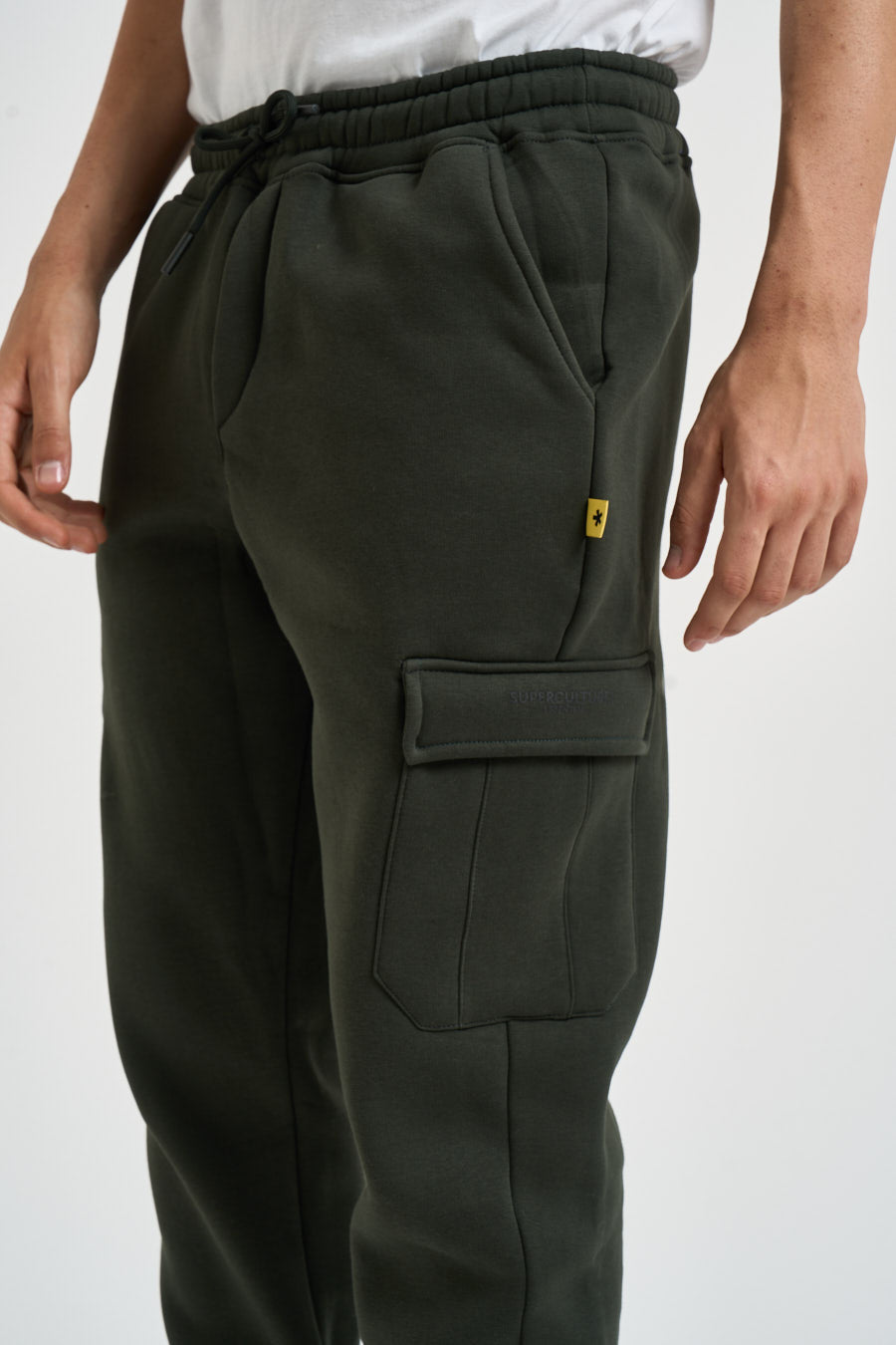 Pantalone uomo tuta jogger con tasche verde POSERZ MILITARE SUPERCULTURE* 
