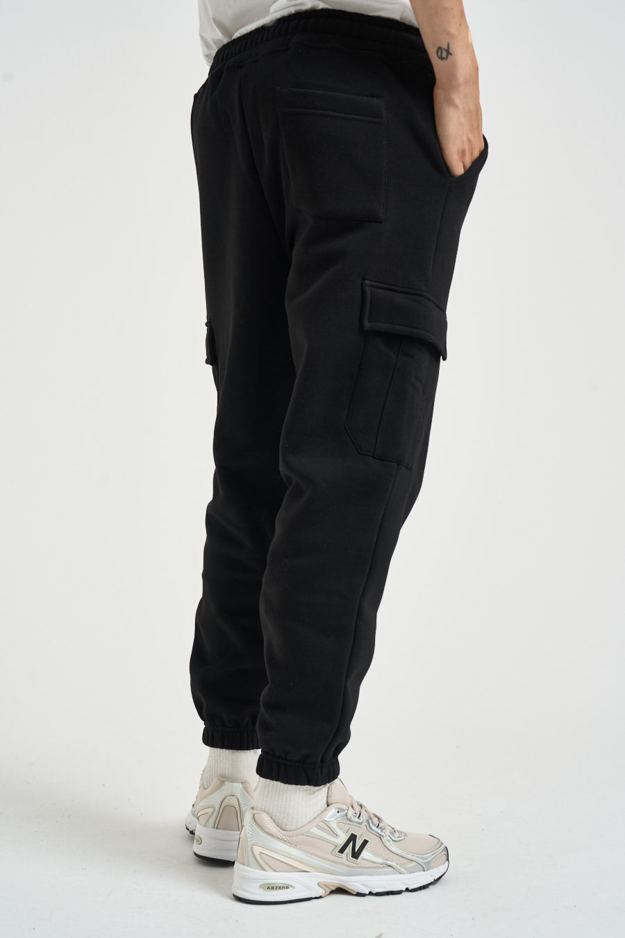 Pantalone uomo tuta jogger con tasche nero POSERZ NERO SUPERCULTURE* 