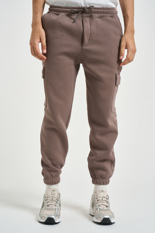 Pantalone uomo tuta jogger taupe - 1