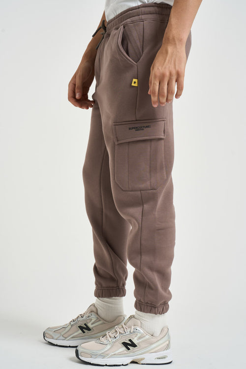 Pantalone uomo tuta jogger taupe - 2