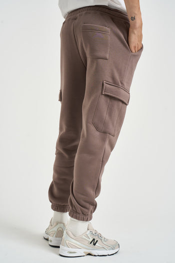 Pantalone uomo tuta jogger taupe - 4