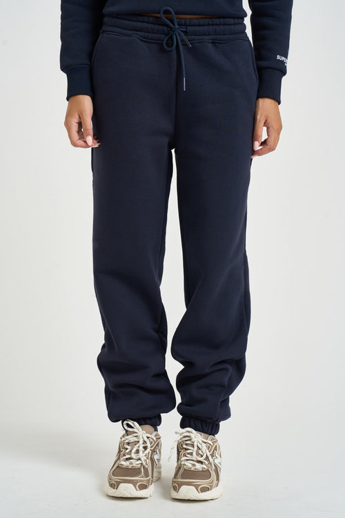 Pantalone tuta jogger donna blu navy - 1