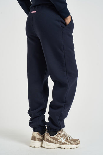Pantalone tuta jogger donna blu navy - 4