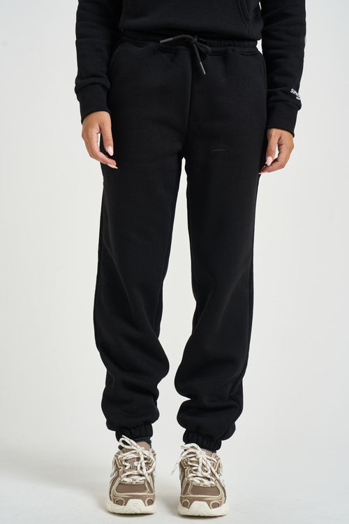 Pantalone donna tuta jogger nero