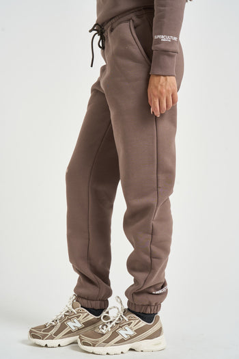 Pantalone tuta jogger donna fango - 3