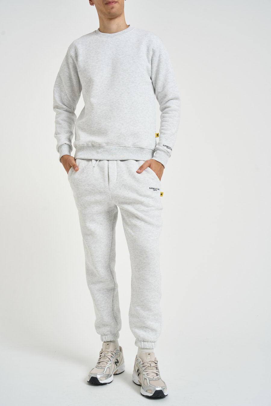 Felpa uomo a girocollo grigio mèlange TEDDYZ GRIGIO NK SUPERCULTURE* 