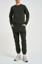 Felpa uomo a girocollo verde TEDDYZ MILITARE SUPERCULTURE* 