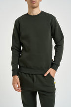 Felpa uomo a girocollo verde TEDDYZ MILITARE SUPERCULTURE* 