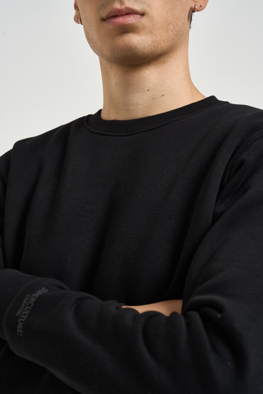 Felpa uomo a girocollo nera TEDDYZ NERO SUPERCULTURE* 