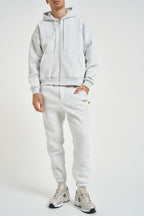 Felpa uomo con zip grigio mèlange TRAVIS GRIGIO NK SUPERCULTURE* 