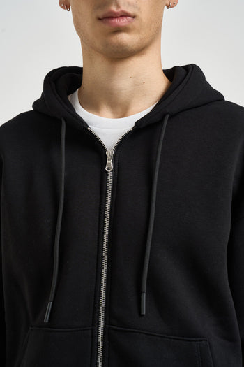 Felpa uomo con zip nera - 4