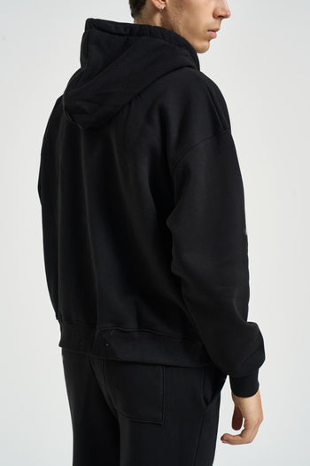 Felpa uomo con zip nera - 5