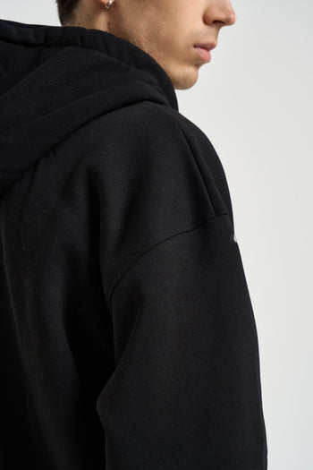 Felpa uomo con zip nera - 6