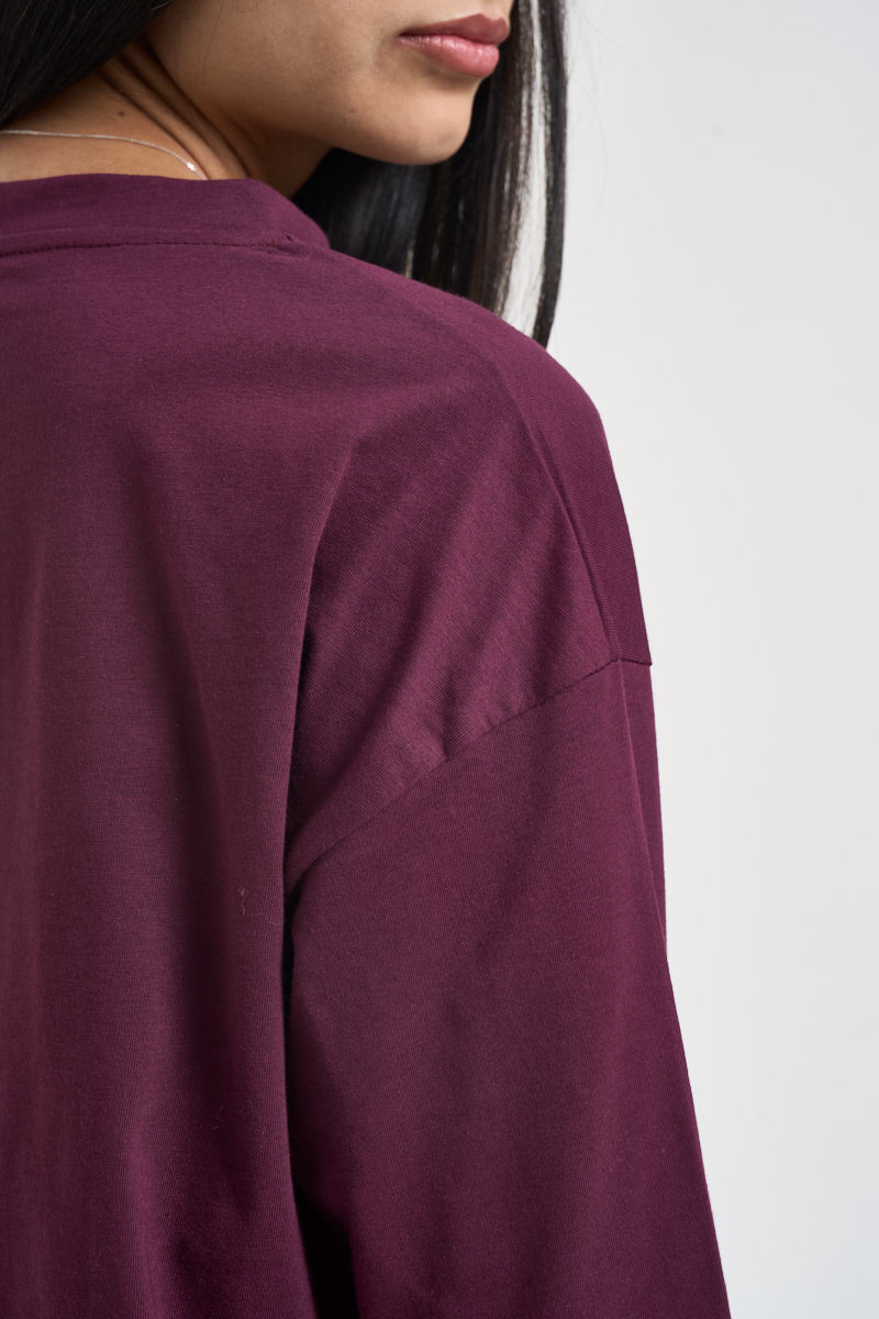 Maglia donna a maniche lunghe bordeaux 11771 BAROLO SUSY MIX 
