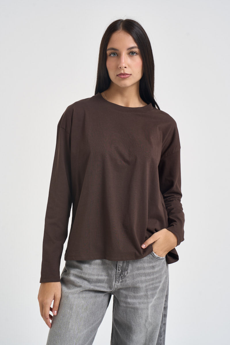 Maglia donna a maniche lunghe moro 11771 MORO SUSY MIX 