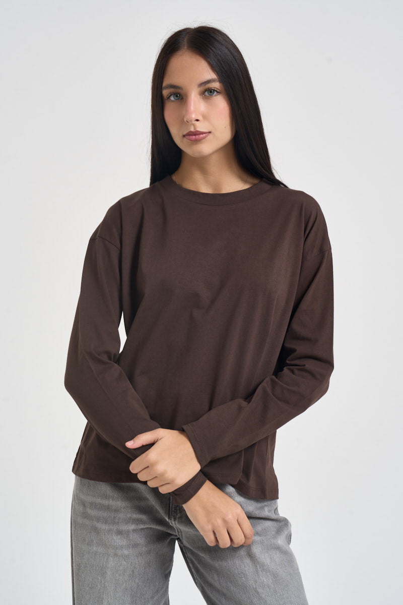 Maglia donna a maniche lunghe moro 11771 MORO SUSY MIX 