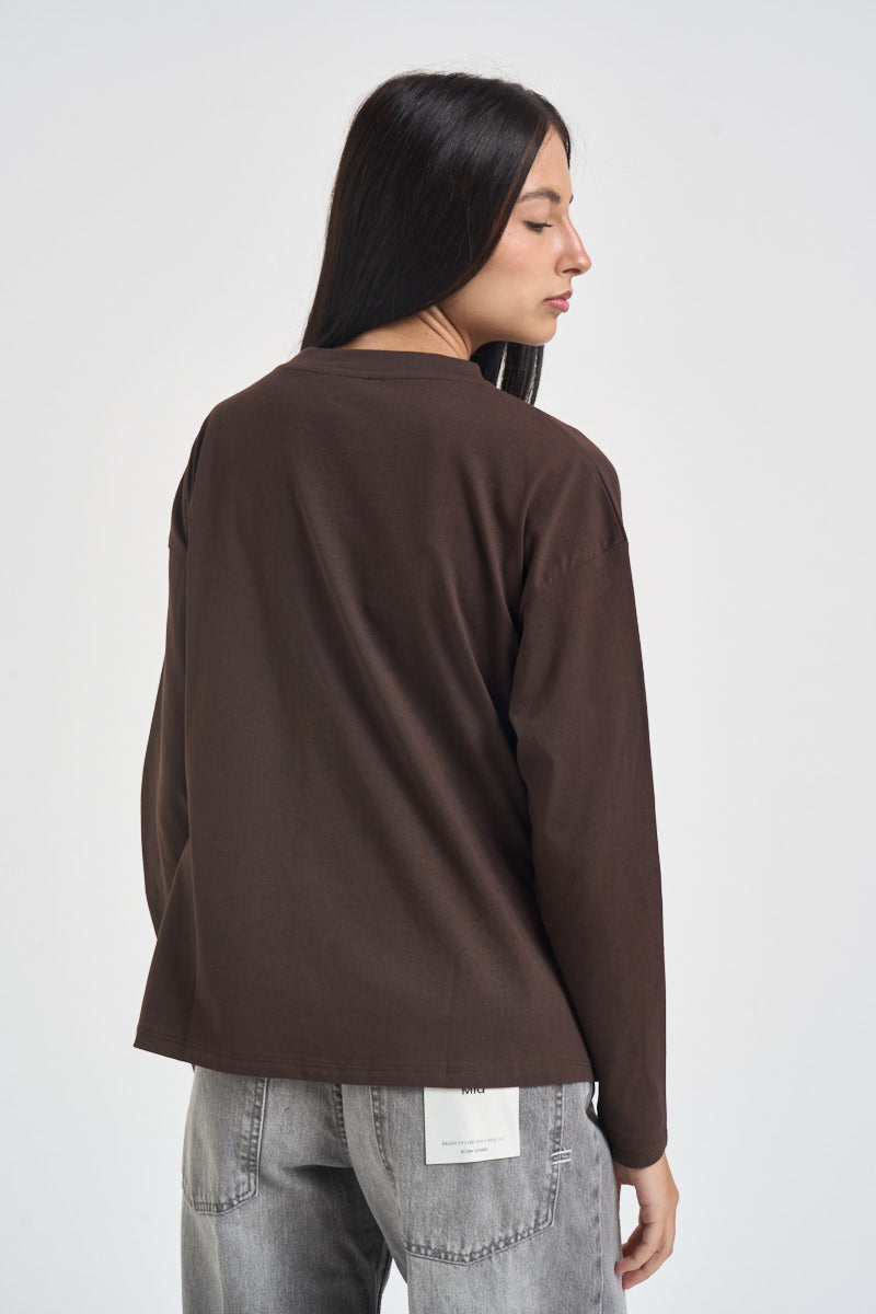Maglia donna a maniche lunghe moro 11771 MORO SUSY MIX 