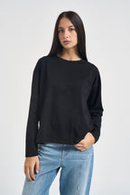 Maglia donna a maniche lunghe nera 11771 NERO SUSY MIX 