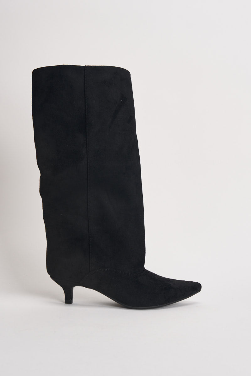 Stivali donna in suede neri 181269 NERO SUSY MIX 