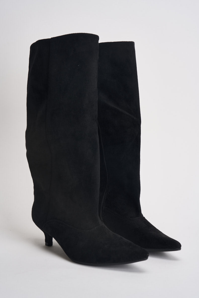 Stivali donna in suede neri 181269 NERO SUSY MIX 