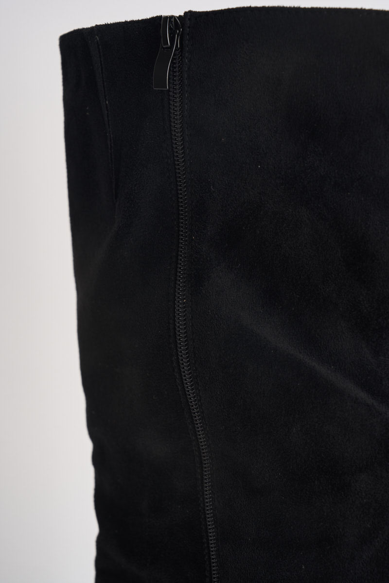 Stivali donna in suede neri 181269 NERO SUSY MIX 