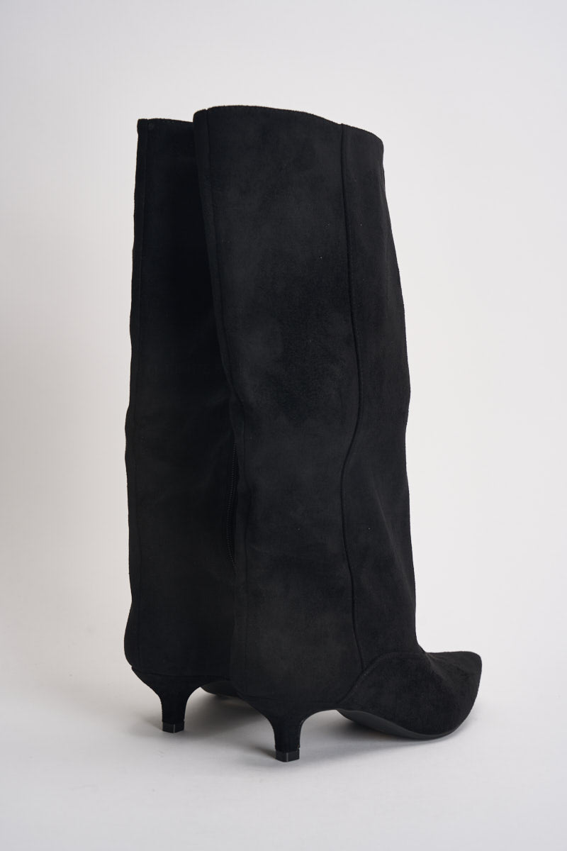 Stivali donna in suede neri 181269 NERO SUSY MIX 