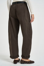 Pantaloni donna balloon marrone 58300P27 MORO SUSY MIX 