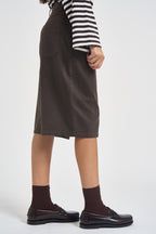 Bermuda donna in denim marrone scuro 61313 MORO SUSY MIX 