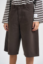Bermuda donna in denim marrone scuro 61313 MORO SUSY MIX 