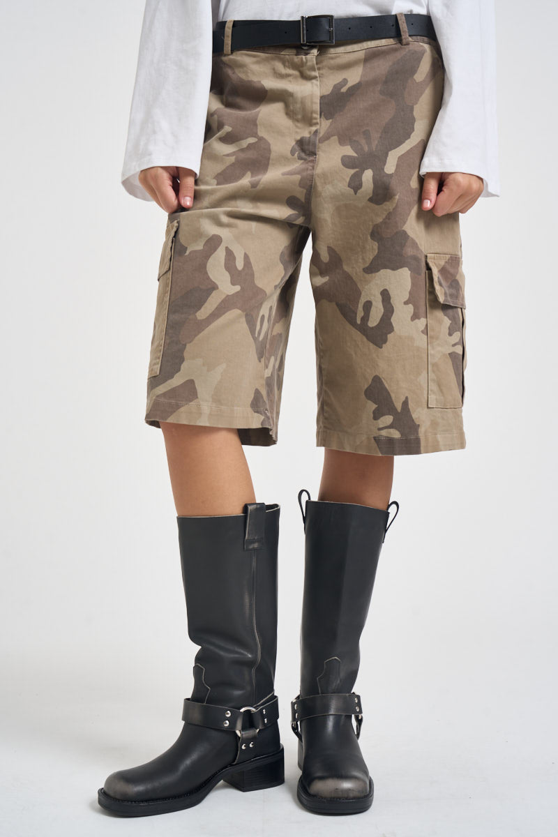 Bermuda donna cargo militare 61334PN VARIANTE UNICA SUSY MIX 