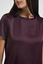 T-shirt donna effetto seta lo bordeaux FA705BU VINO SUSY MIX 