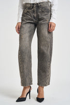 Jeans donna con strass grigi JPAOLAAP51 GRIGIO SUSY MIX 